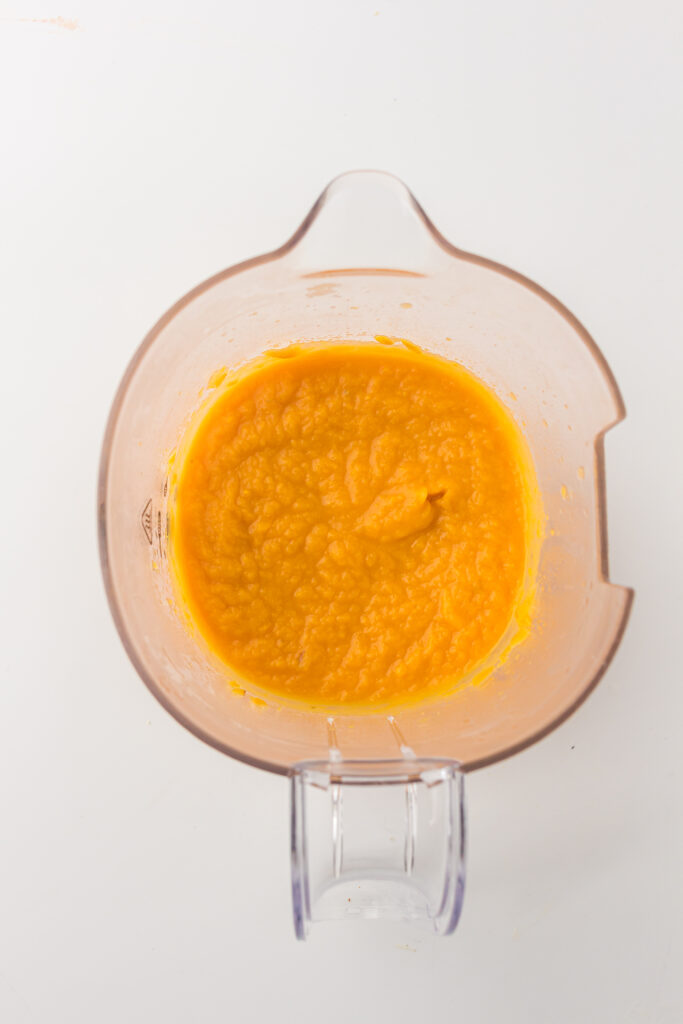 Sweet Potato Purée mixed in the blender
