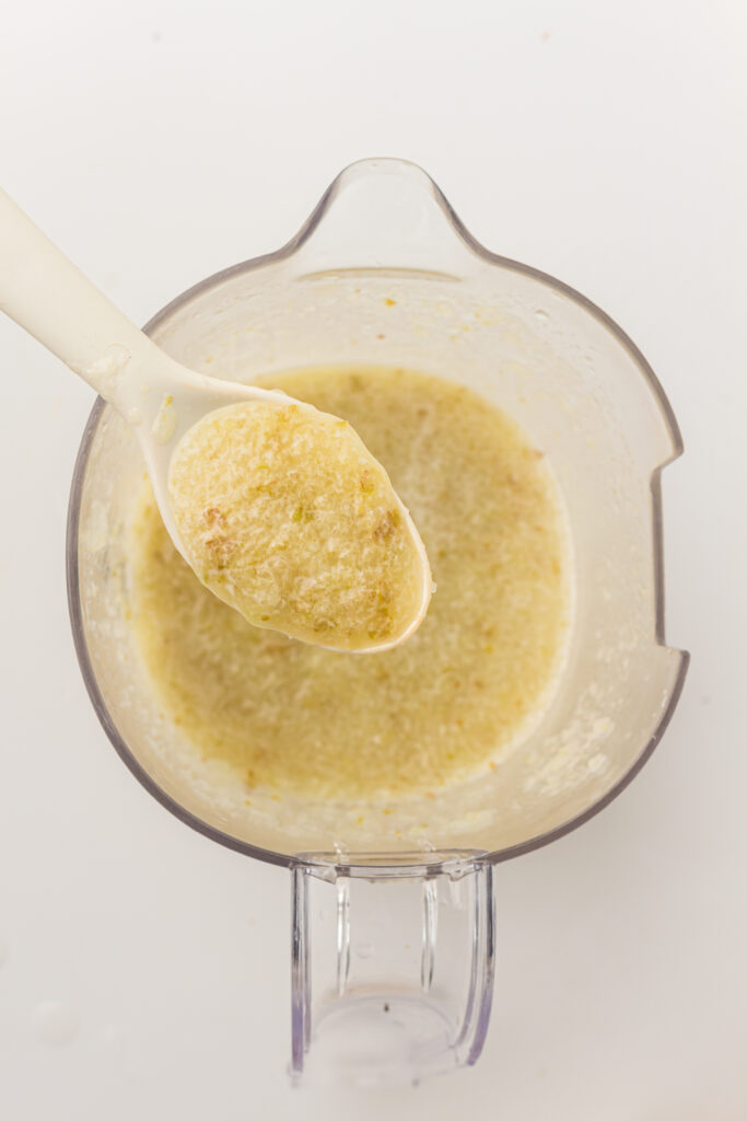 Blended pear puree