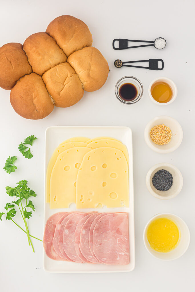 Ham and cheese sliders ingredients 